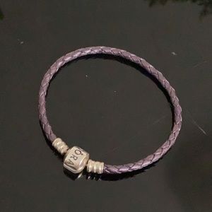 COPY - Pandora Purple Leather Bracelet